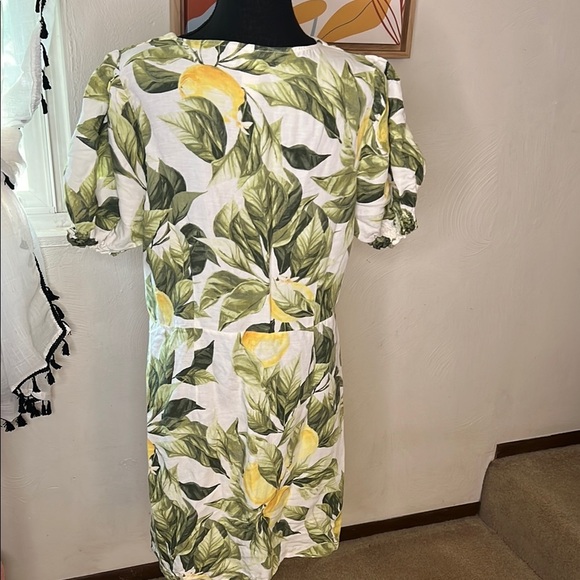 H&M Linen Sundress with Lemon Print Size L - Picture 5 of 7